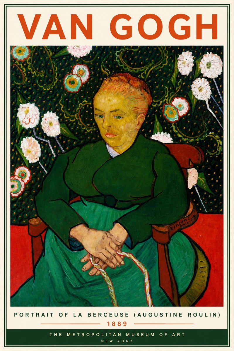 Van Gogh Portrait of La Berceuse (Augustine Roulin) No5 - Juliste