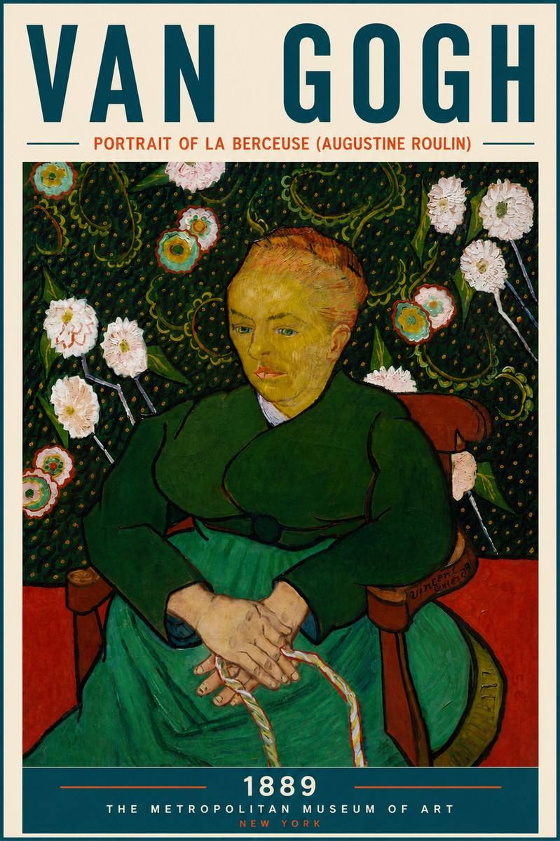 Van Gogh Portrait of La Berceuse (Augustine Roulin) No6 - Juliste