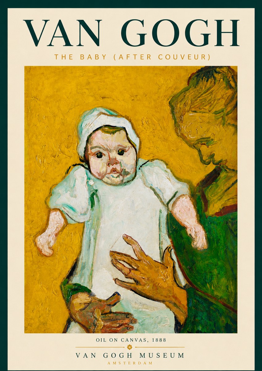 Van Gogh The Baby (After Couveur) No6 - Juliste