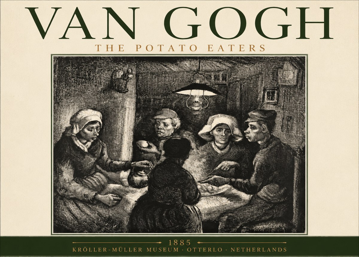 Van Gogh The Potato Eaters I No2 - Juliste