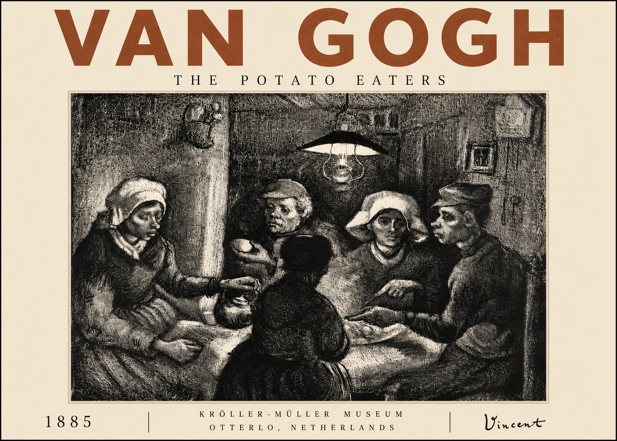 Van Gogh The Potato Eaters I No4 - Juliste