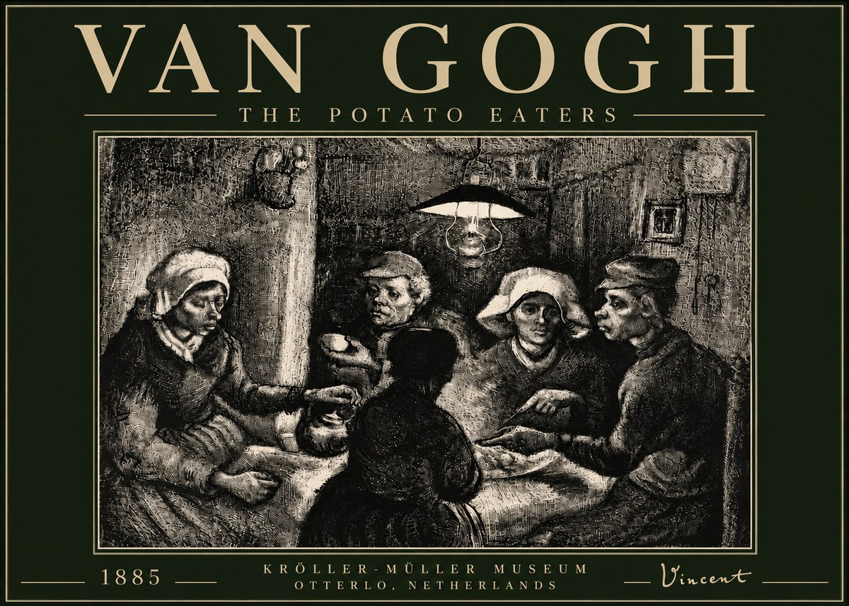 Van Gogh The Potato Eaters I No5 - Juliste