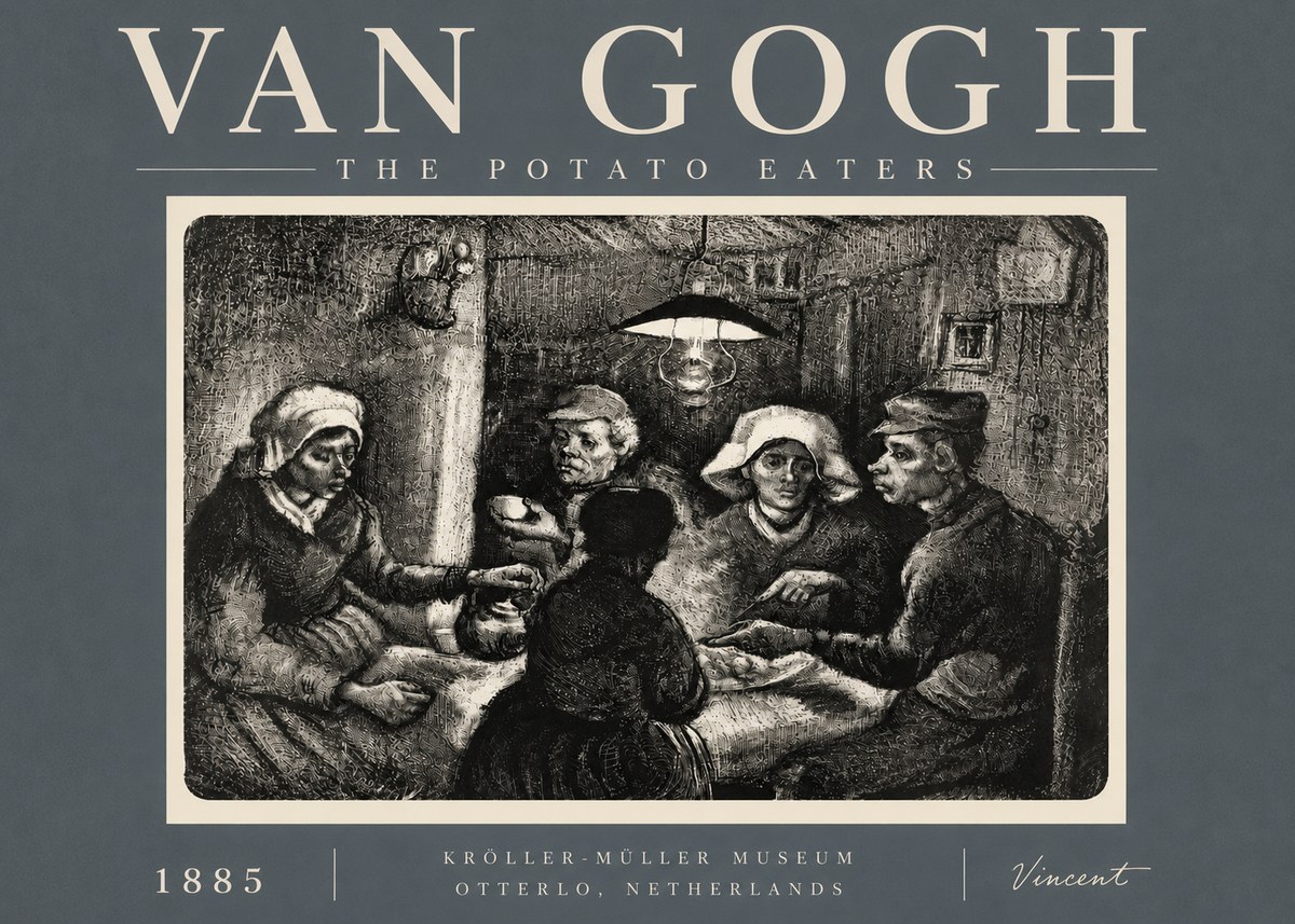 Van Gogh The Potato Eaters I No6 - Juliste