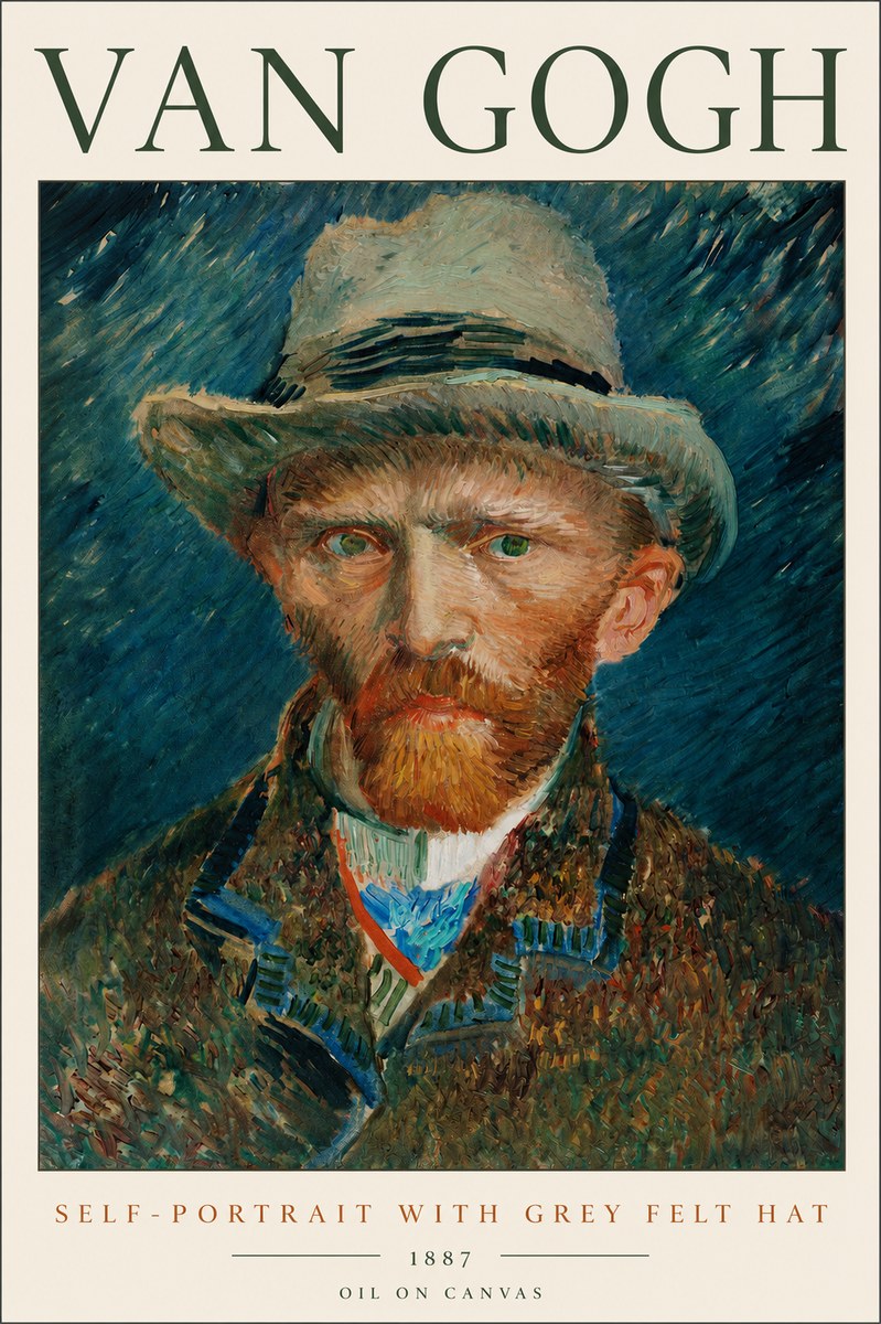 Van Gogh Self-portrait with Grey Felt Hat I No2 - Juliste
