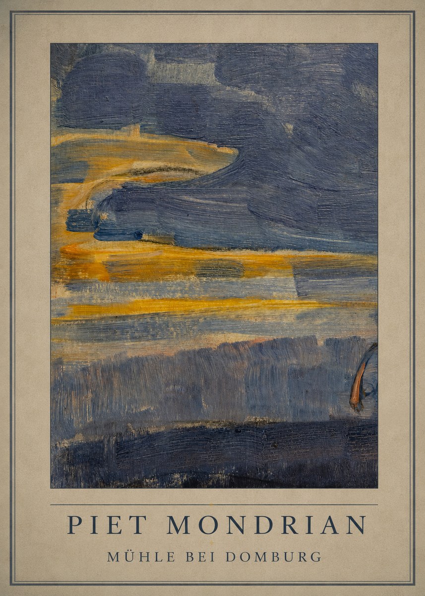 Piet Mondrian Mühle Bei Domburg No4 - Juliste