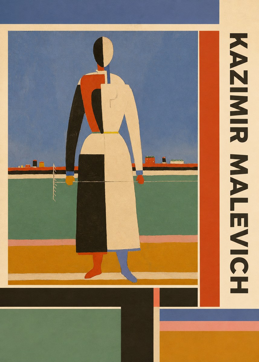 Kazimir Malevich Woman with a Rake No2 - Juliste
