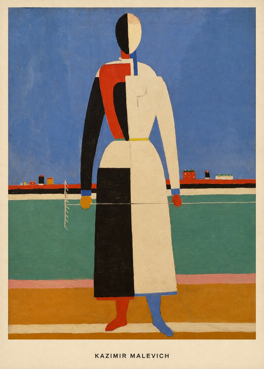 Kazimir Malevich Woman with a Rake No6 - Juliste