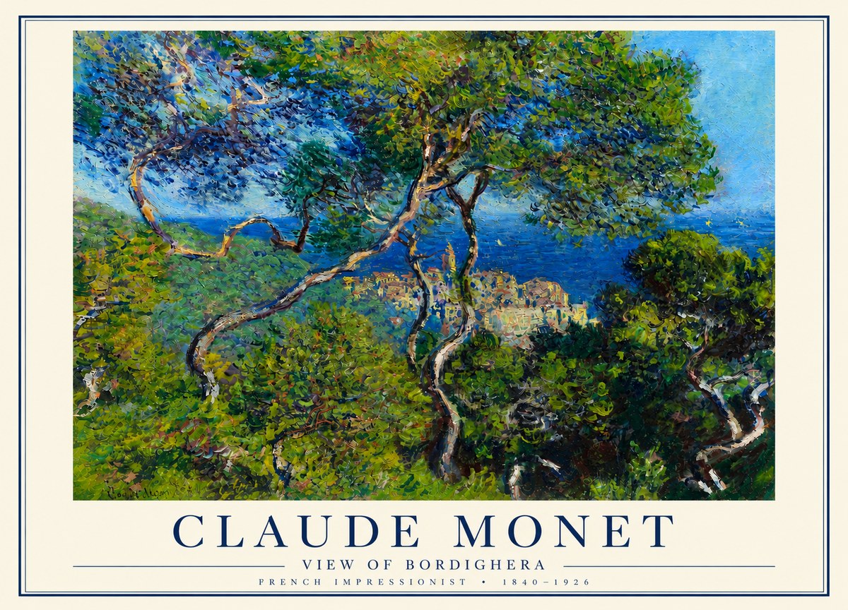 Monet View of Bordighera No4 - Juliste
