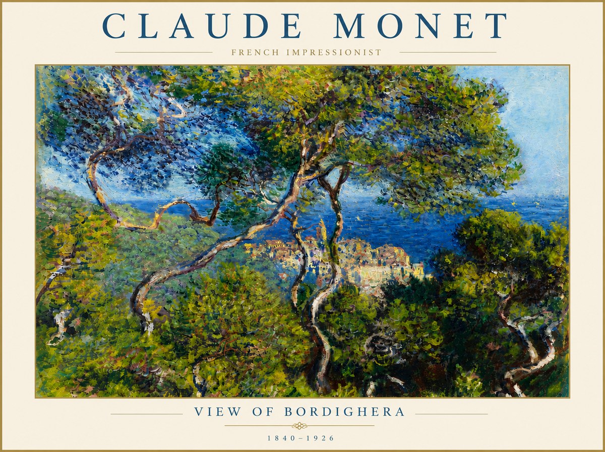 Monet View of Bordighera No6 - Juliste