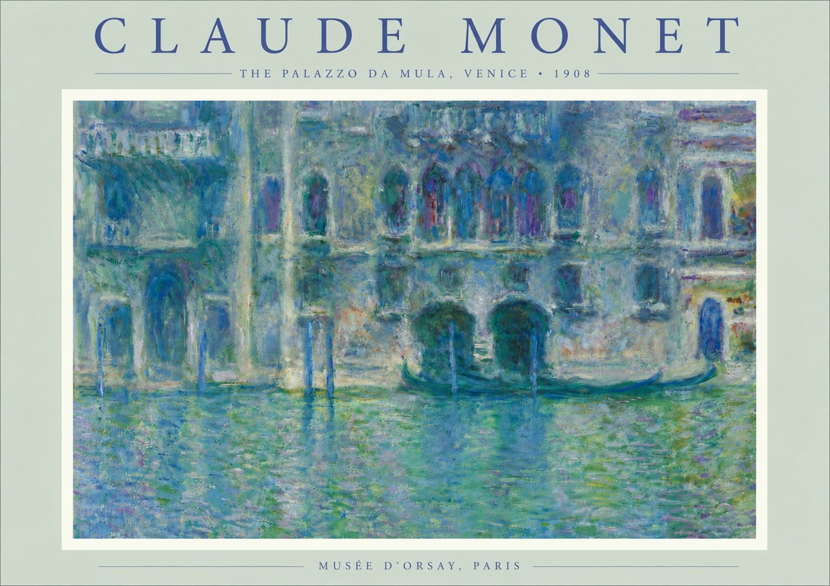Monet The Palazzo Da Mula, Venice No6 - Juliste