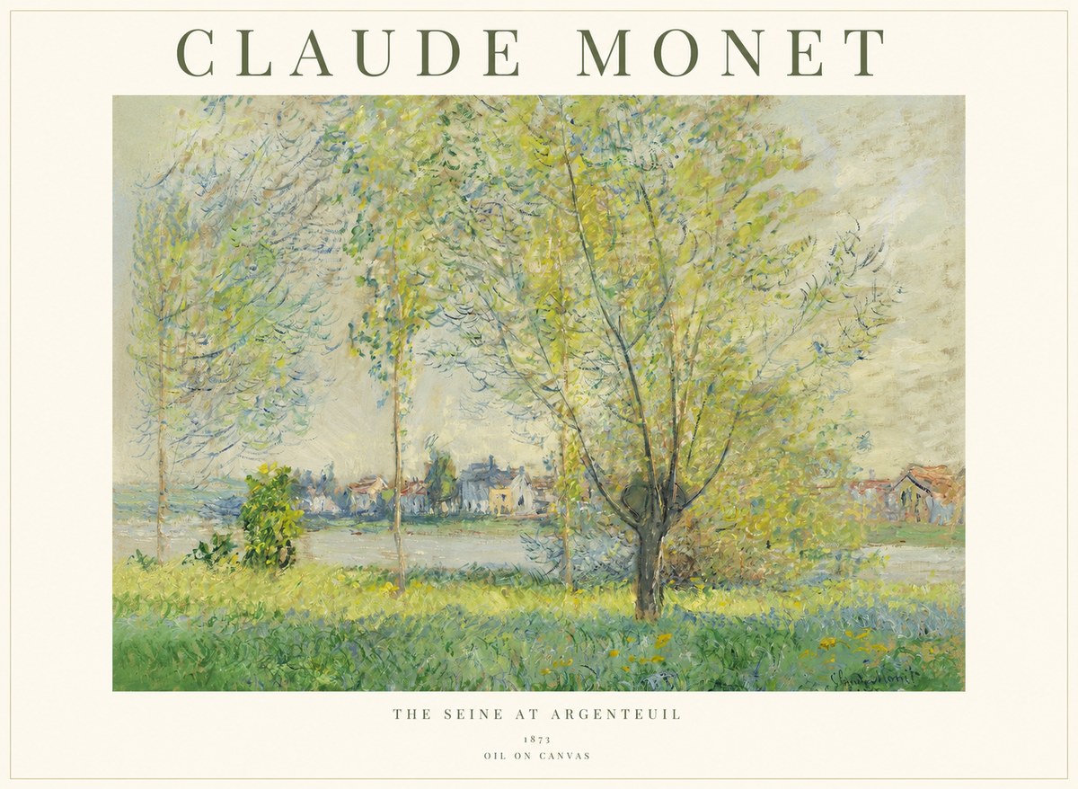 Monet The Seine at Argenteil No1 - Juliste