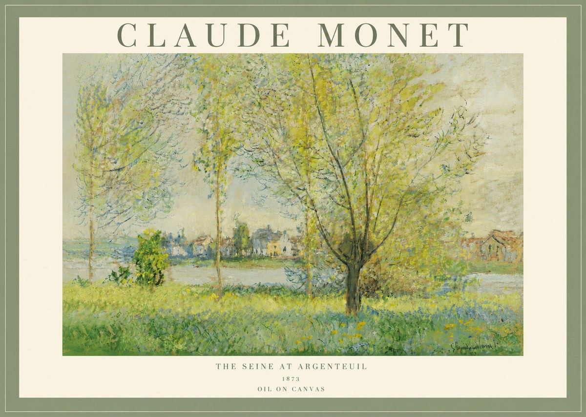 Monet The Seine at Argenteil No4 - Juliste