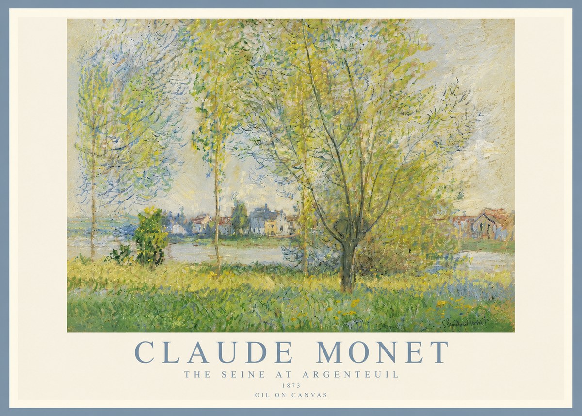 Monet The Seine at Argenteil No5 - Juliste