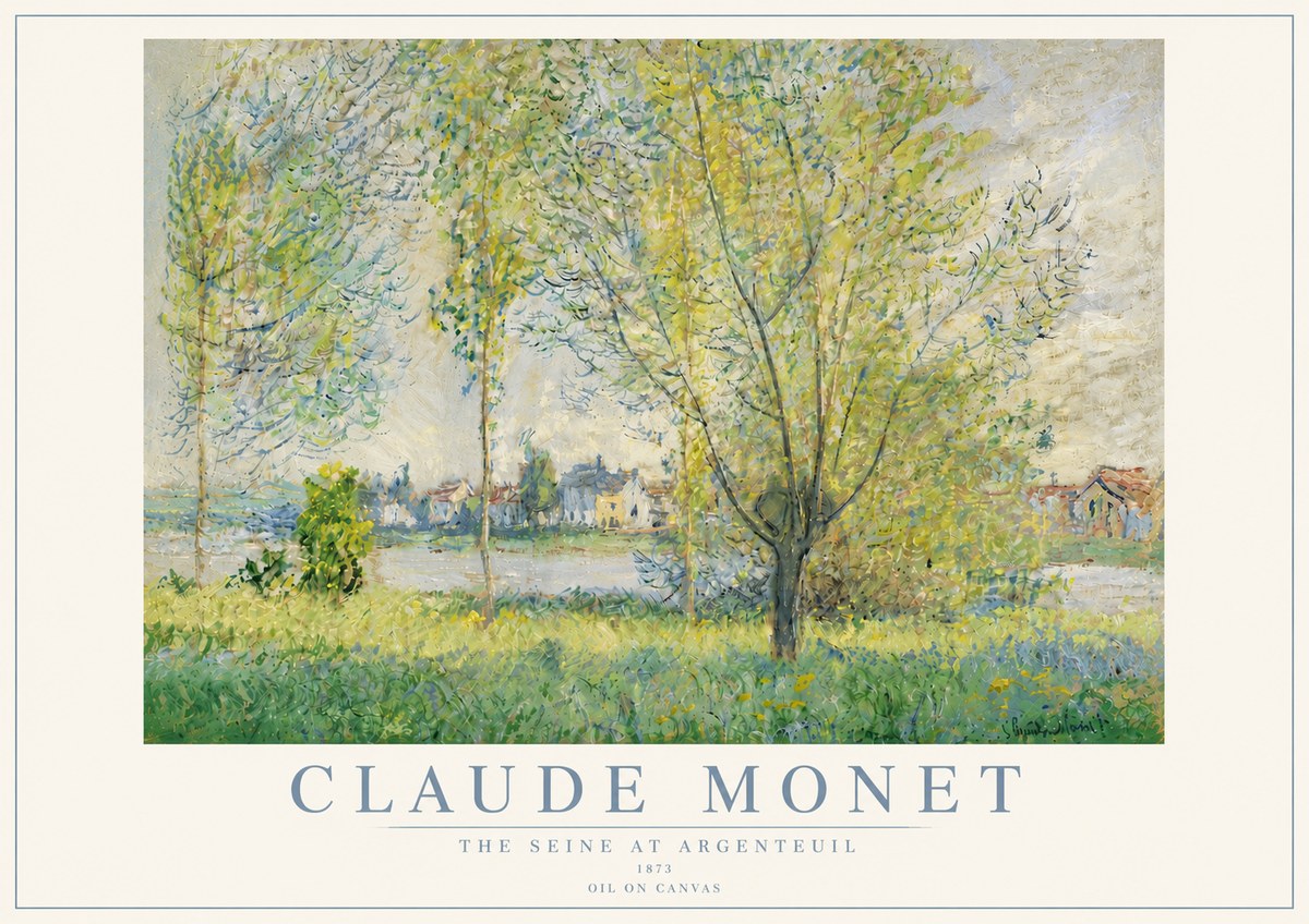 Monet The Seine at Argenteil No6 - Juliste