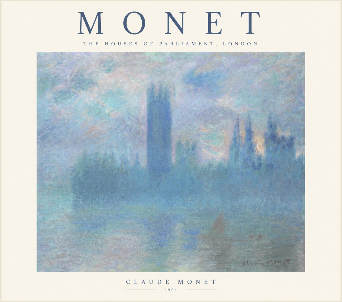 Monet The Houses of Parliament, London I No1 - Juliste
