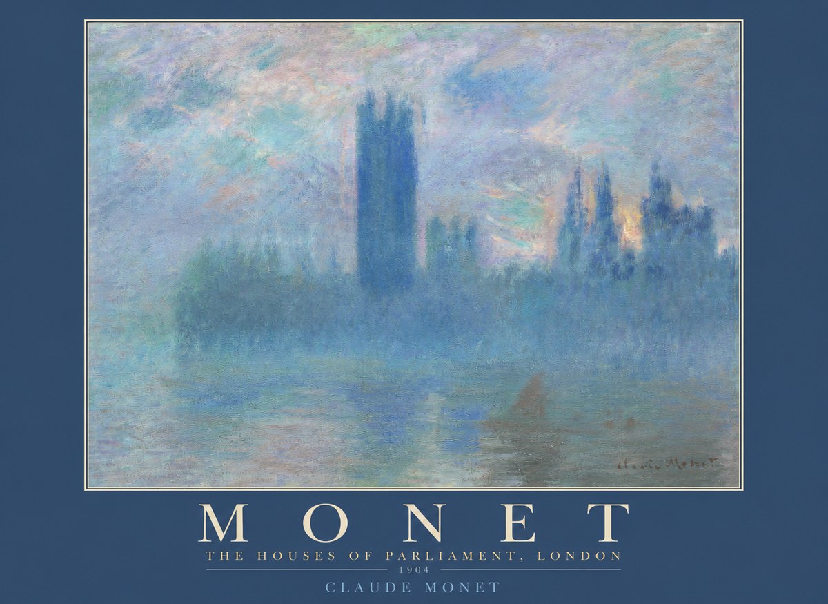 Monet The Houses of Parliament, London I No2 - Juliste