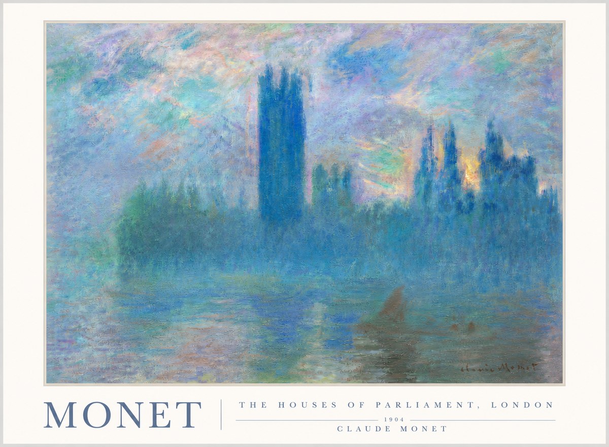 Monet The Houses of Parliament, London I No3 - Juliste