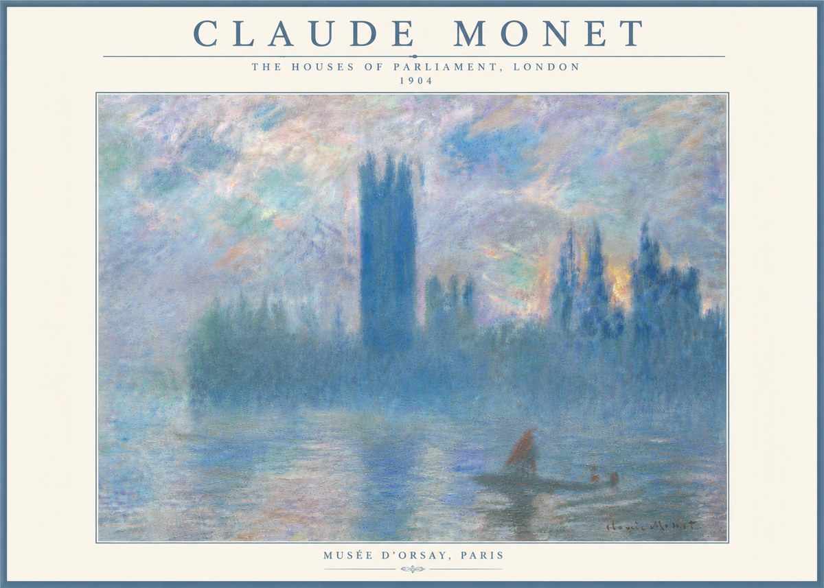 Monet The Houses of Parliament, London I No6 - Juliste