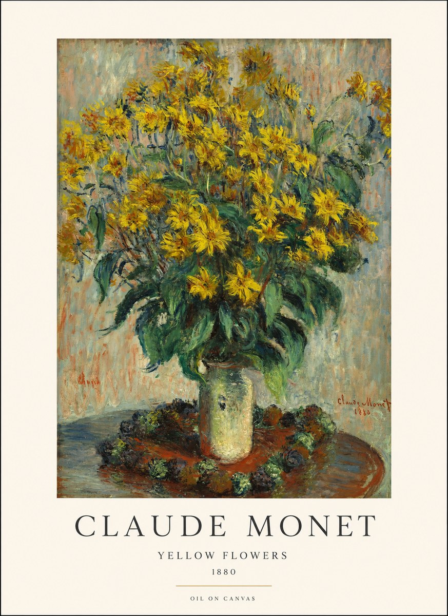 Monet Yellow Flowers No1 - Juliste