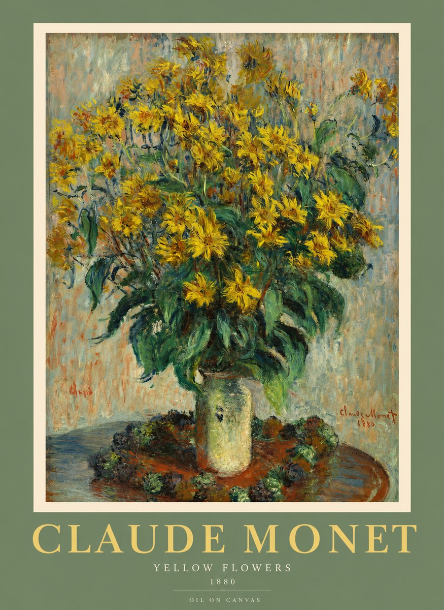Monet Yellow Flowers No2 - Juliste