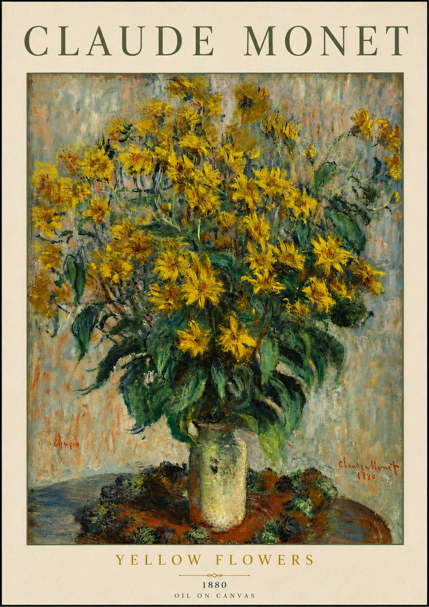 Monet Yellow Flowers No5 - Juliste