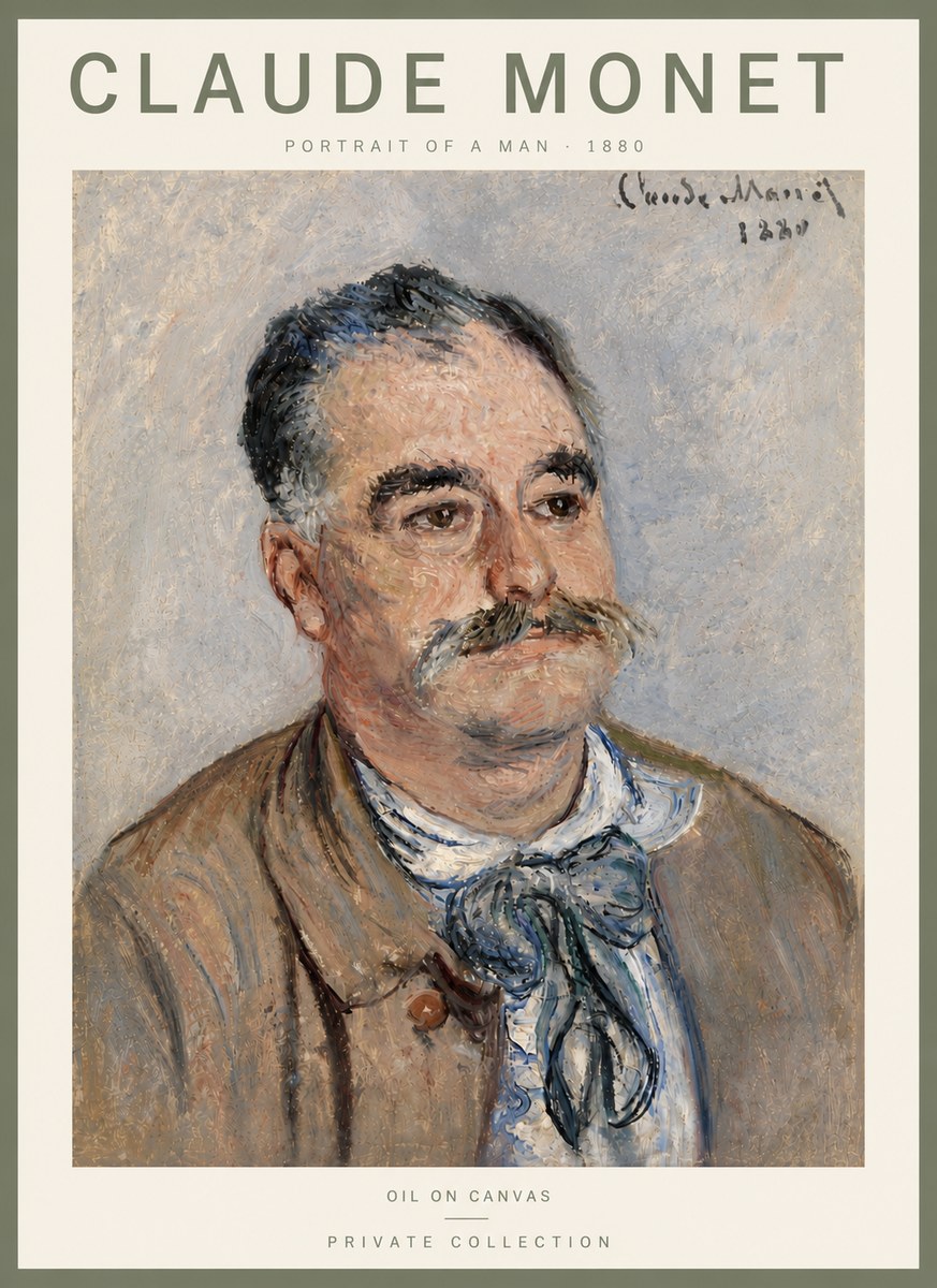 Monet Portrait of a Man No5 - Juliste