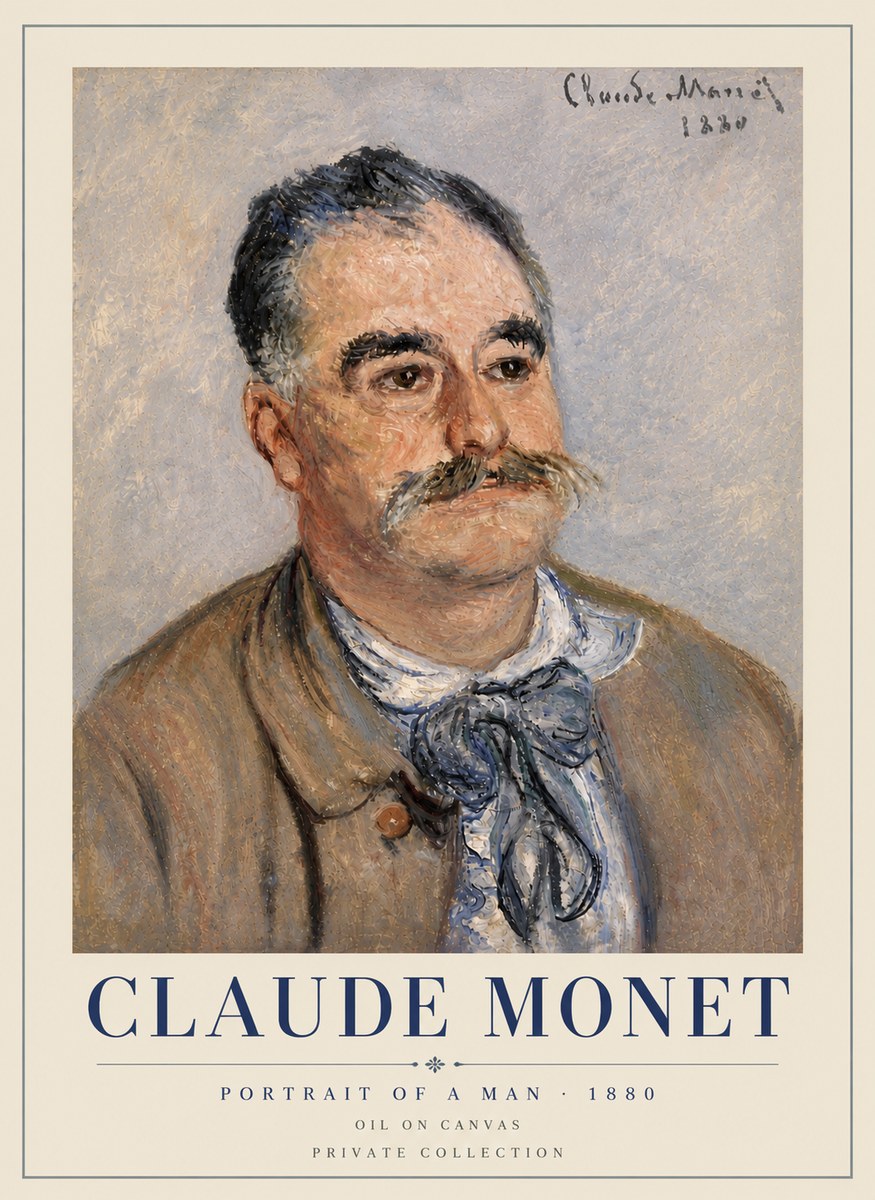 Monet Portrait of a Man No6 - Juliste