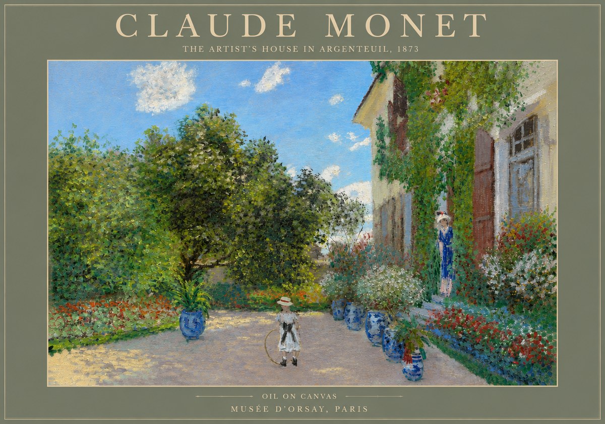 Monet The Artist's House in Argenteuil, 1873 No4 - Juliste
