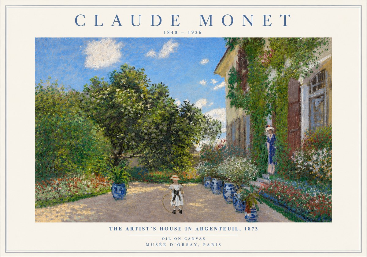 Monet The Artist's House in Argenteuil, 1873 No5 - Juliste