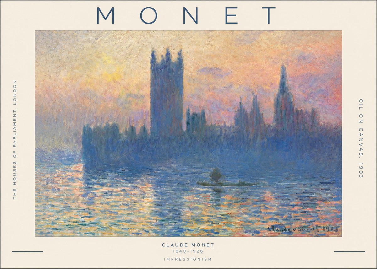 Monet The Houses of Parliament, London II No2 - Juliste