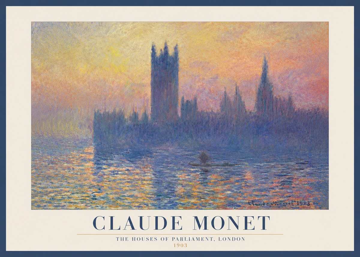 Monet The Houses of Parliament, London II No3 - Juliste