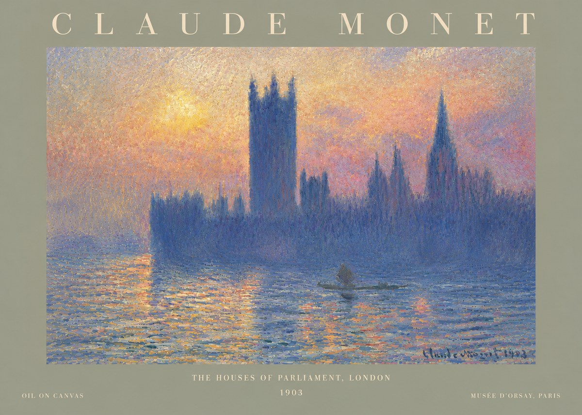 Monet The Houses of Parliament, London II No6 - Juliste