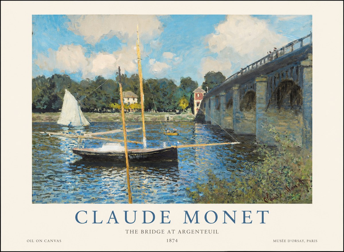 Monet The Bridge at Argenteuil I No1 - Juliste
