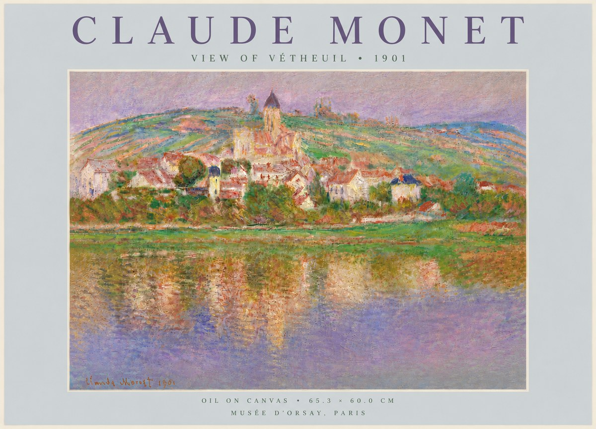 Monet View of Vétheuil I No6 - Juliste