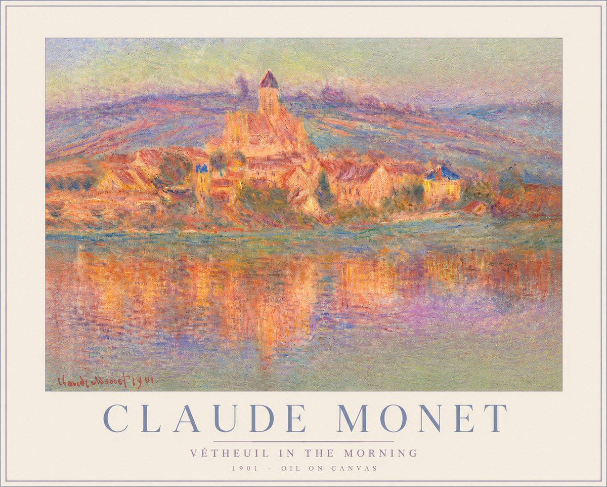 Monet Vétheuil in the Morning No5 - Juliste