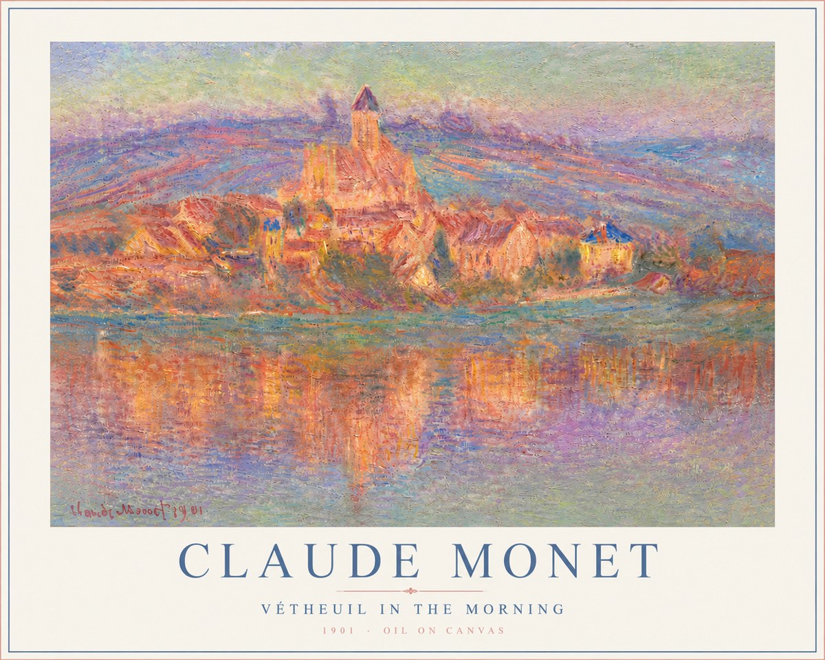 Monet Vétheuil in the Morning No6 - Juliste