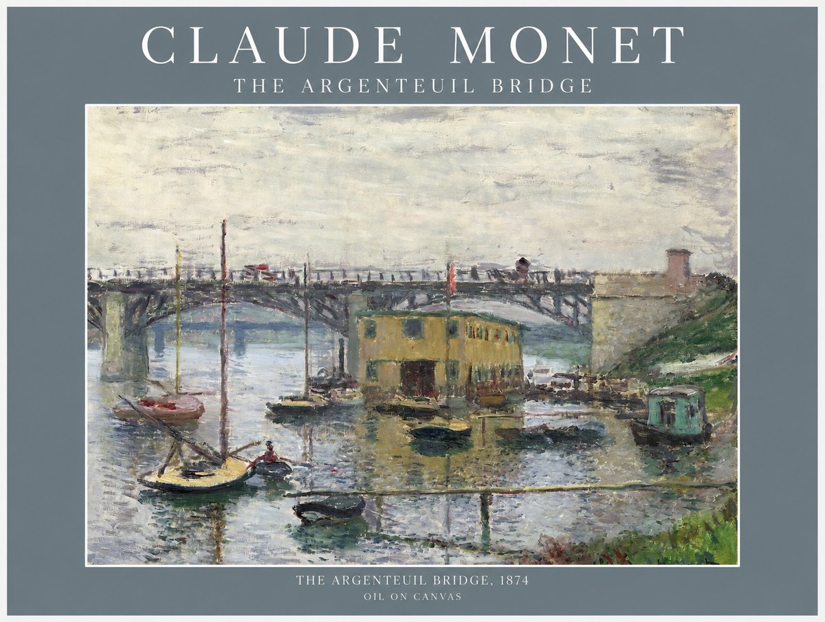 Monet The Argenteuil Bridge No1 - Juliste