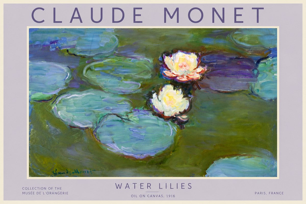 Monet Water Lilies II No4 - Juliste
