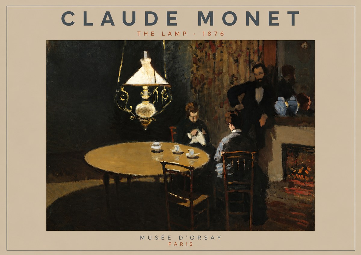 Monet The Lamp No3 - Juliste