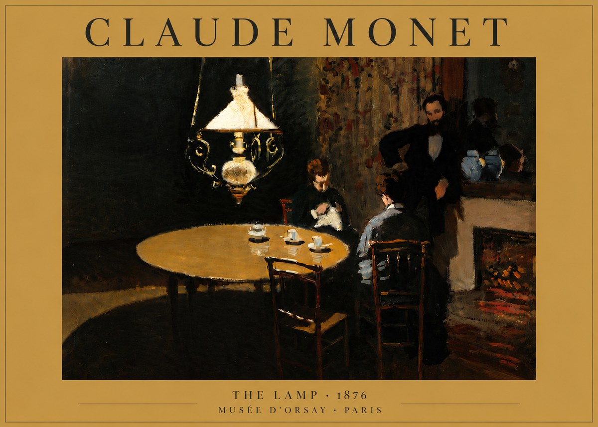 Monet The Lamp No6 - Juliste