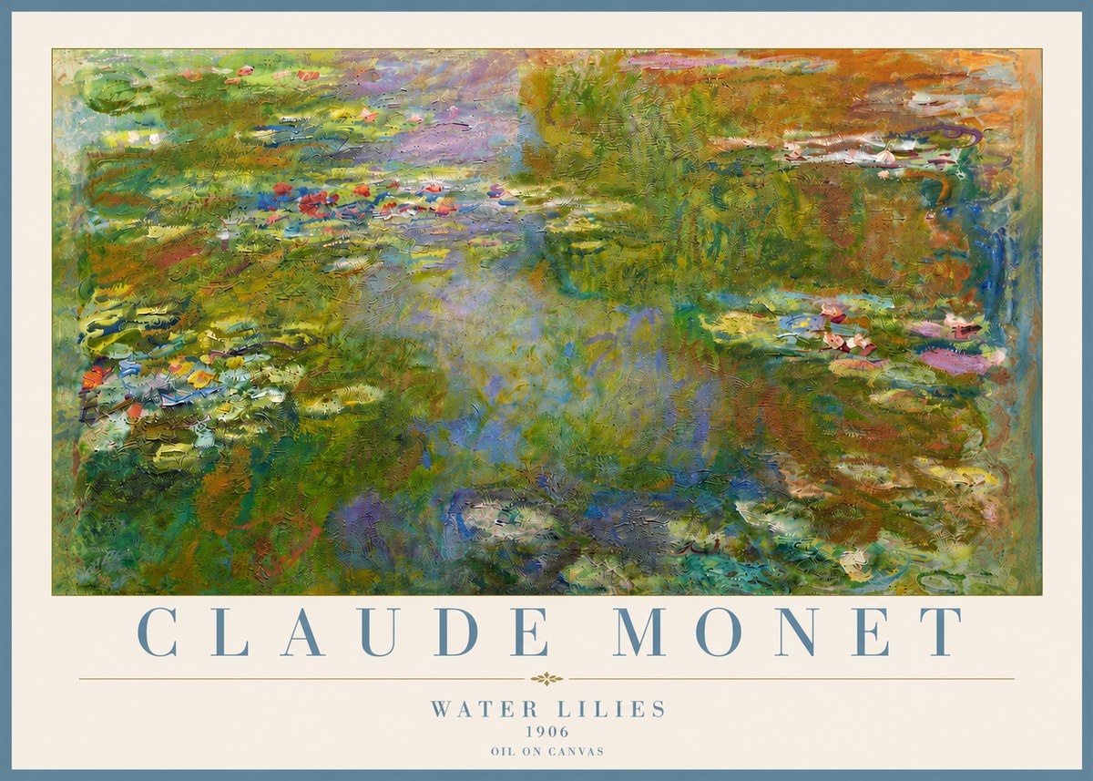 Monet Water Lilies III No5 - Juliste