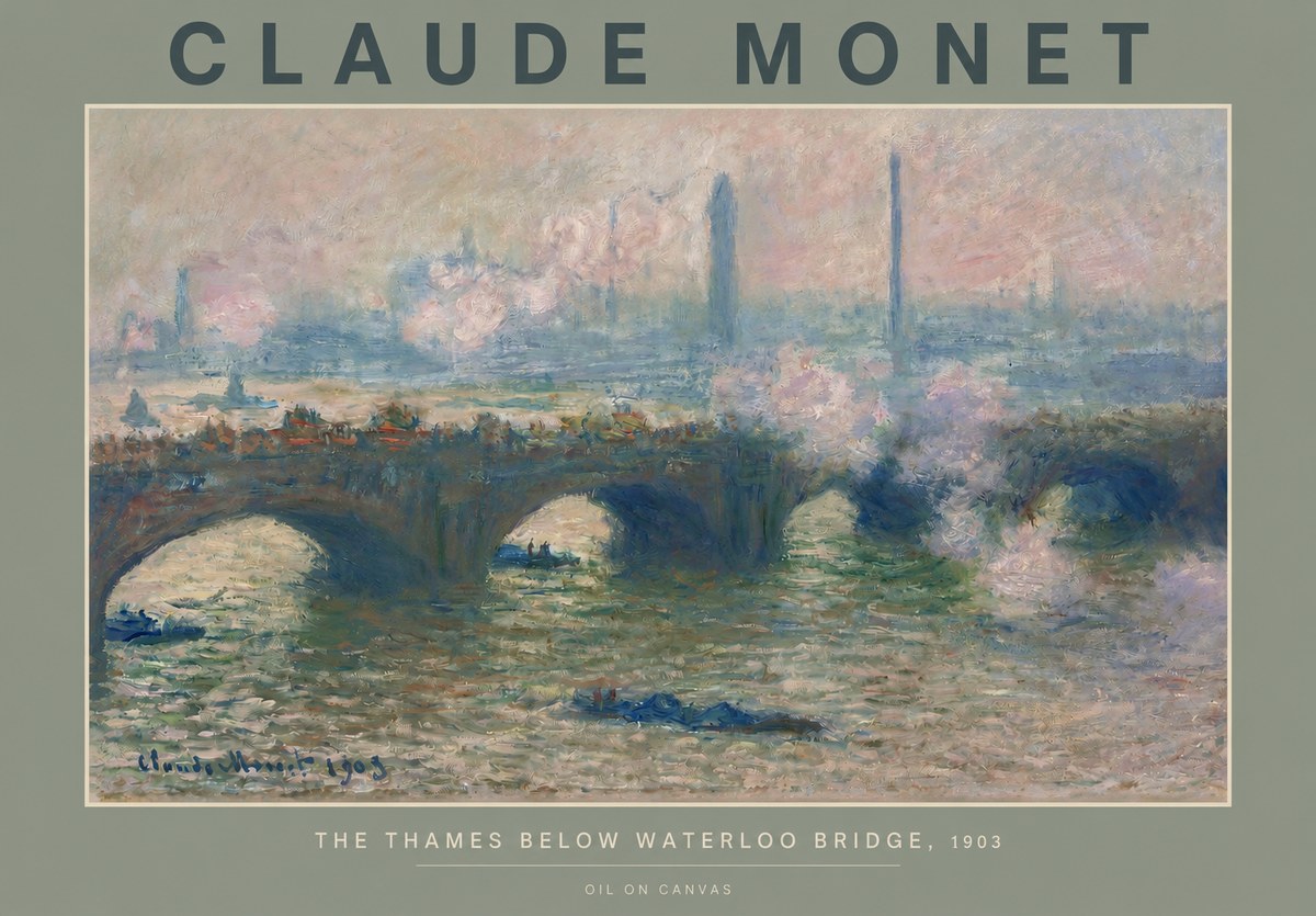 Monet The Thames Below Waterloo Bridge, 1903 No2 - Juliste