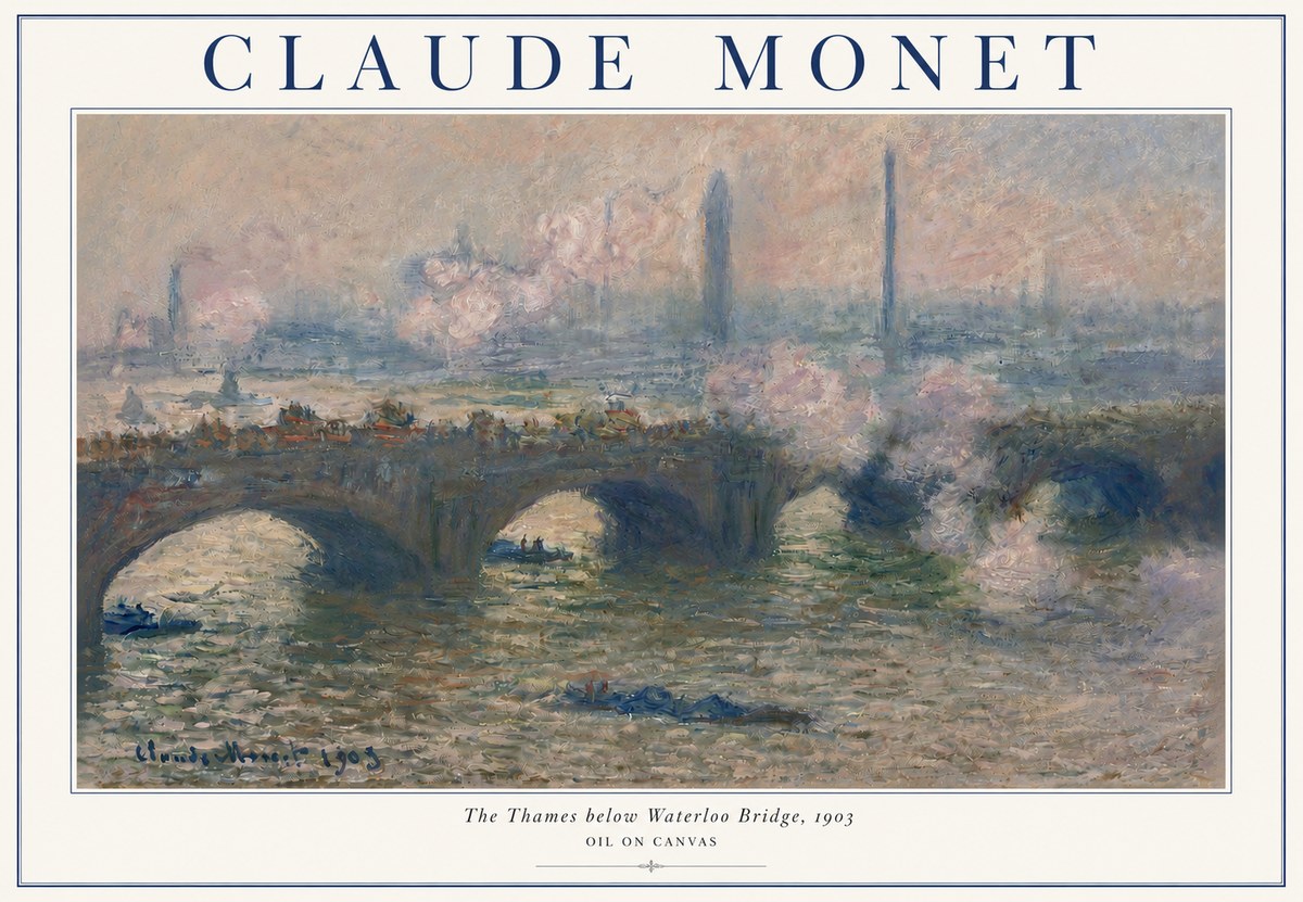 Monet The Thames Below Waterloo Bridge, 1903 No3 - Juliste