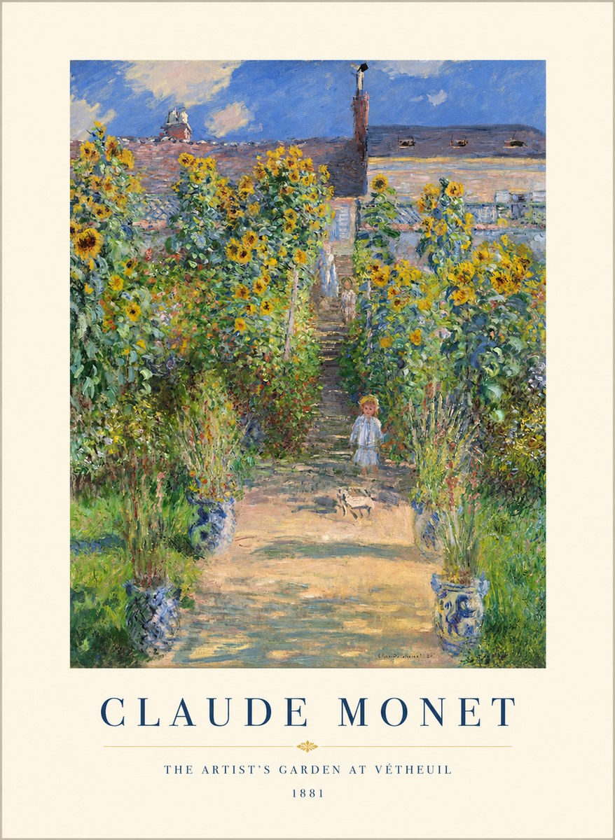 Monet The Artist's Garden at Vétheuil I No1 - Juliste