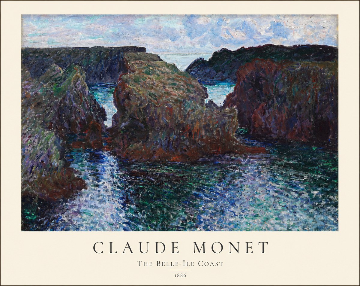 Monet The Belle-île Coast No1 - Juliste