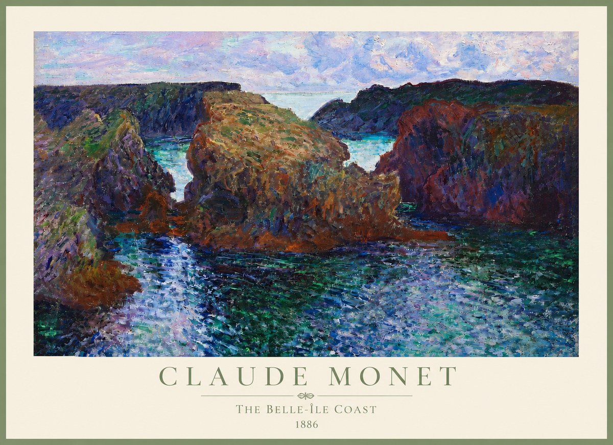 Monet The Belle-île Coast No3 - Juliste