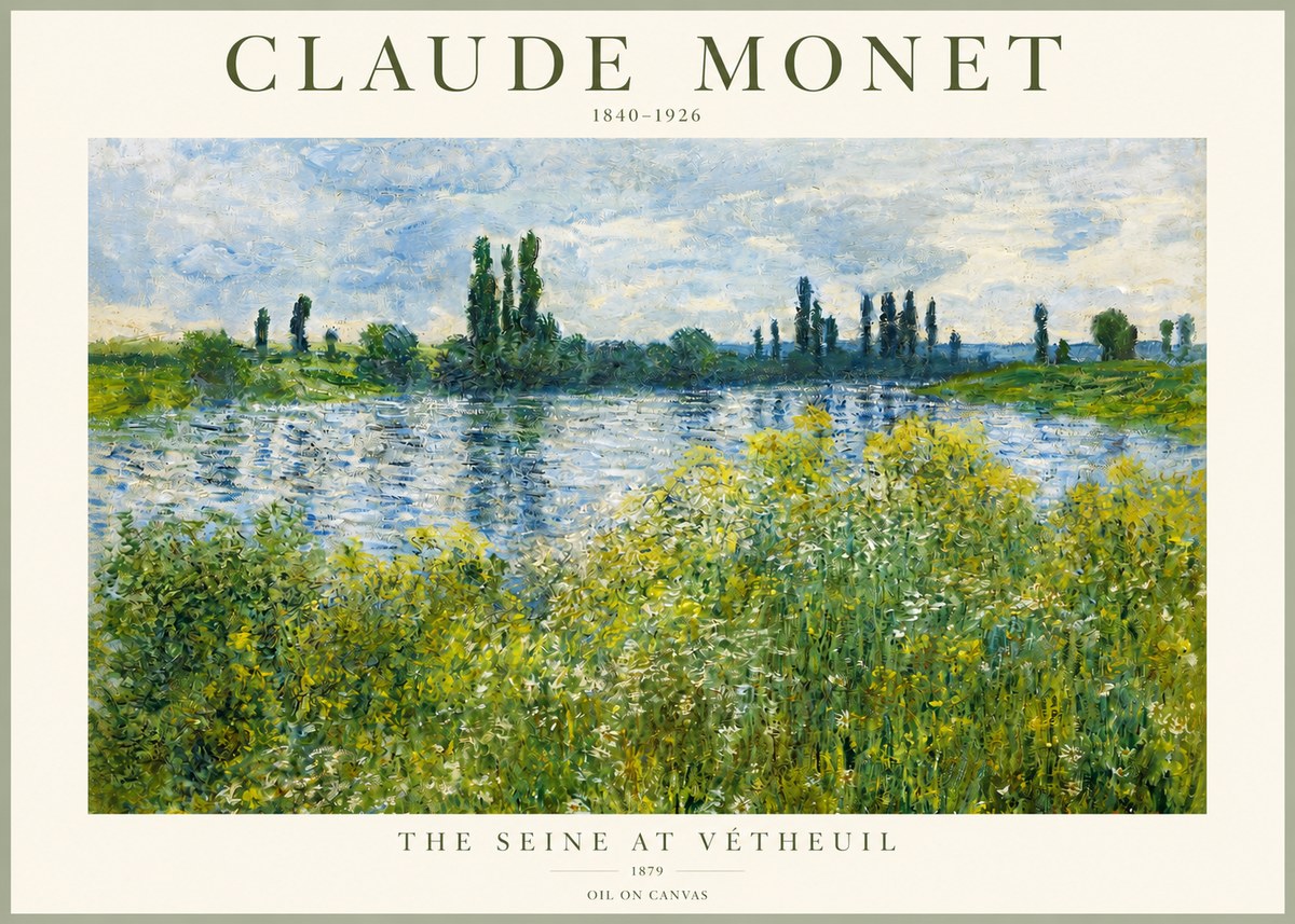 Monet The Seine at Vétheuil No2 - Juliste