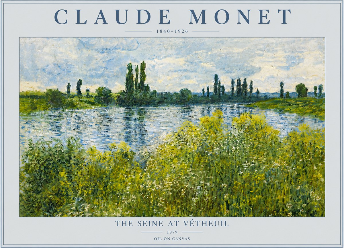 Monet The Seine at Vétheuil No5 - Juliste