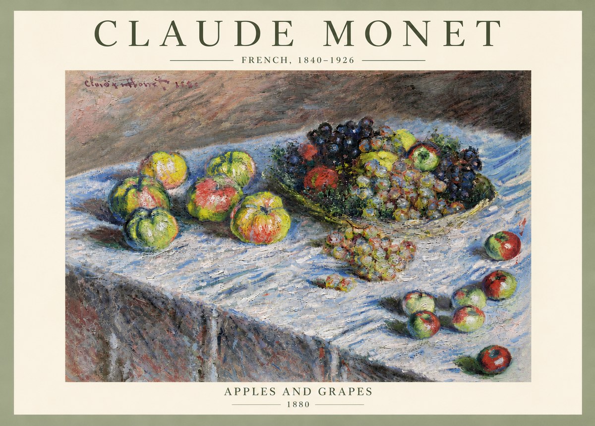 Monet Apples and Grapes No6 - Juliste