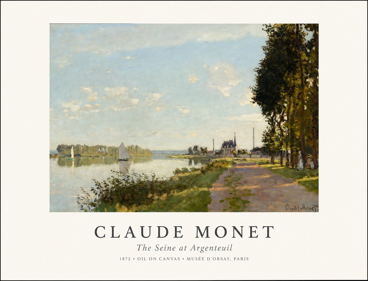 Monet The Seine at Argenteuil No1 - Juliste